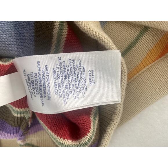 Chaps Aztec Southwestern Striped Lace Up Sweater Size 2X - Picture 6 of 11